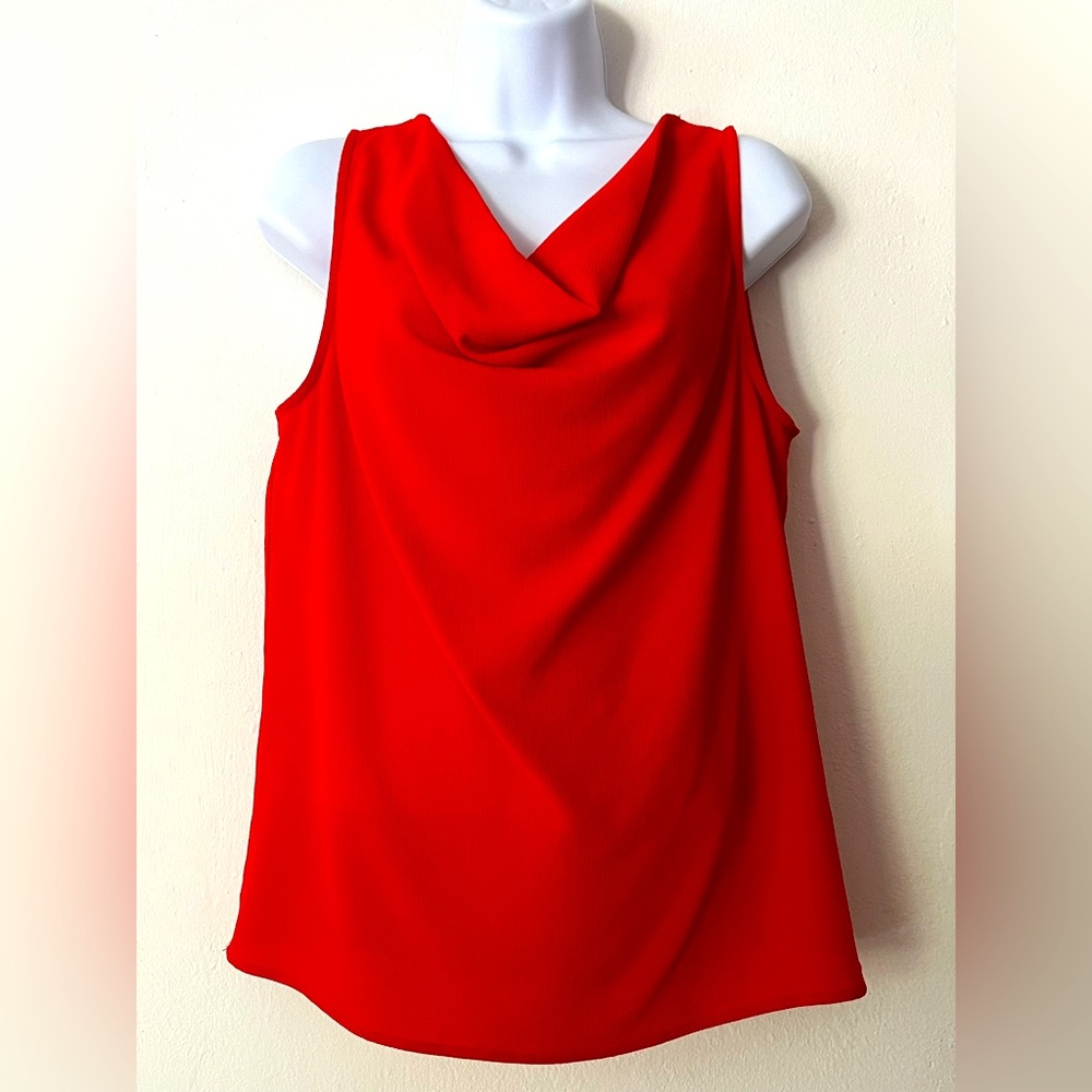Tacera Red Sleeveless Top